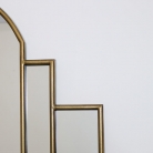 Large Gold Art Deco Arch Fan Mirror 80cm x 65cm