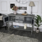 Large Grey Mirrored Sideboard Storage – Vienna Range