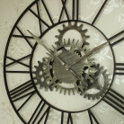 Large Metal Skeleton Cog Wall Clock