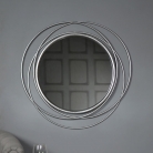 Large Round Antique Silver Swirl Mirror 80cm x 80cm