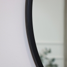 Large Round Black Mirror 100cm x 100cm