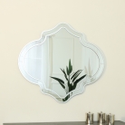 Large Silver Moroccan Style Wall Mirror 89cm x 80cm