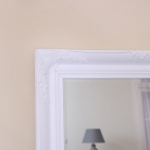 Large White Ornate Wall/Leaner Mirror 73cm x 163cm