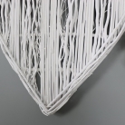 Large White Wicker Wall Hanging Heart Decoration