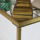 Long Mirrored Top Gold Console Table