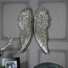Pair of Large Antique Silver Angel Wings