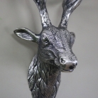 Replica Silver Metal Wall Mounted Stag Head