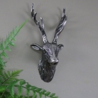 Replica Silver Metal Wall Mounted Stag Head