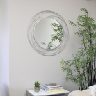 Round Silver Swirl Mirror 80cm x 80cm