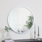 Round Silver Wall Mirror 80cm x 80cm