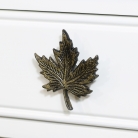 Rustic Gold Maple Leaf Drawer Knob