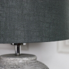 Rustic Grey Stone Round Table Lamp