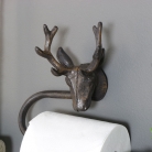 Rustic Stag Head Toilet Roll Holder