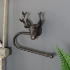 Rustic Stag Head Toilet Roll Holder