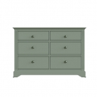 Sage Green 6 Drawer Chest of Drawers