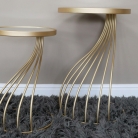 Set of 2 Gold Mirrored Side Tables
