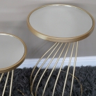 Set of 2 Gold Mirrored Side Tables