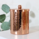 Set of 3 Hammered Copper Metal Jars
