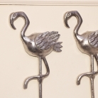 Set of 3 Silver Flamingo Wall Hooks