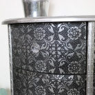 Silver Curved Tall Boy Chest of Drawers - Monique Range