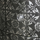 Silver Embossed 2 Drawer Bedside Lamp Table - Monique Range