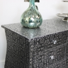 Silver Embossed 8 Drawer Chest of Drawers - Monique Range