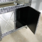 Silver Embossed Mirrored Sideboard - Monique Range