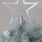 Silver Glitter Christmas Star Tree Topper