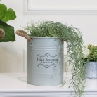 Small Sage Potting Shed Planter Bin With Rope Handles 