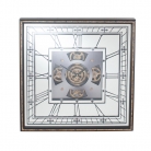 Square Antique Gold Mirrored Cog Wall Clock