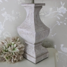 Square Antique White Table Lamp