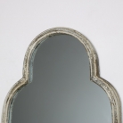Tall Arched Distressed Cream Mirror