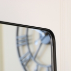 Tall Brushed Black Thin Framed Wall Mirror / Leaner Mirror 42cm x 156cm