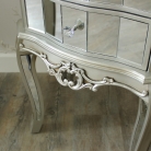 Tiffany Range - Mirrored 2 drawer bedside table