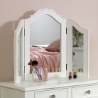 White Dressing Table, Mirror, Stool Set - Victoria Range