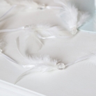 White Feathered Jewelled Garland