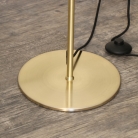 White Orb & Gold Metal Floor Lamp