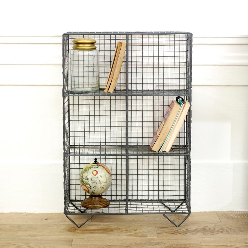 Grey Wire Floor Shelving Unit, Industrial Wire Shelving