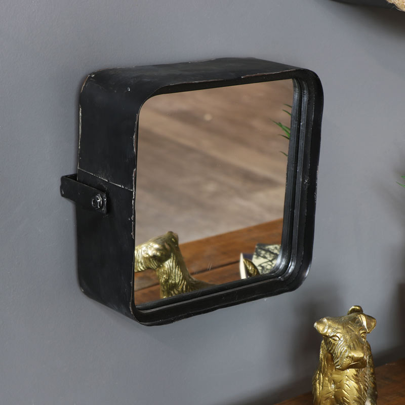 Adjustable Industrial Style Wall Mirror, Industrial Style Mirror
