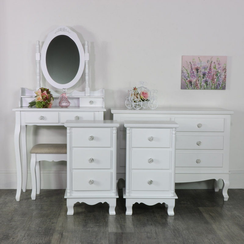 Bedroom Set, Dressing Table Set, Chest of Drawers and a Pair of Bedside Tables - Lila Range
