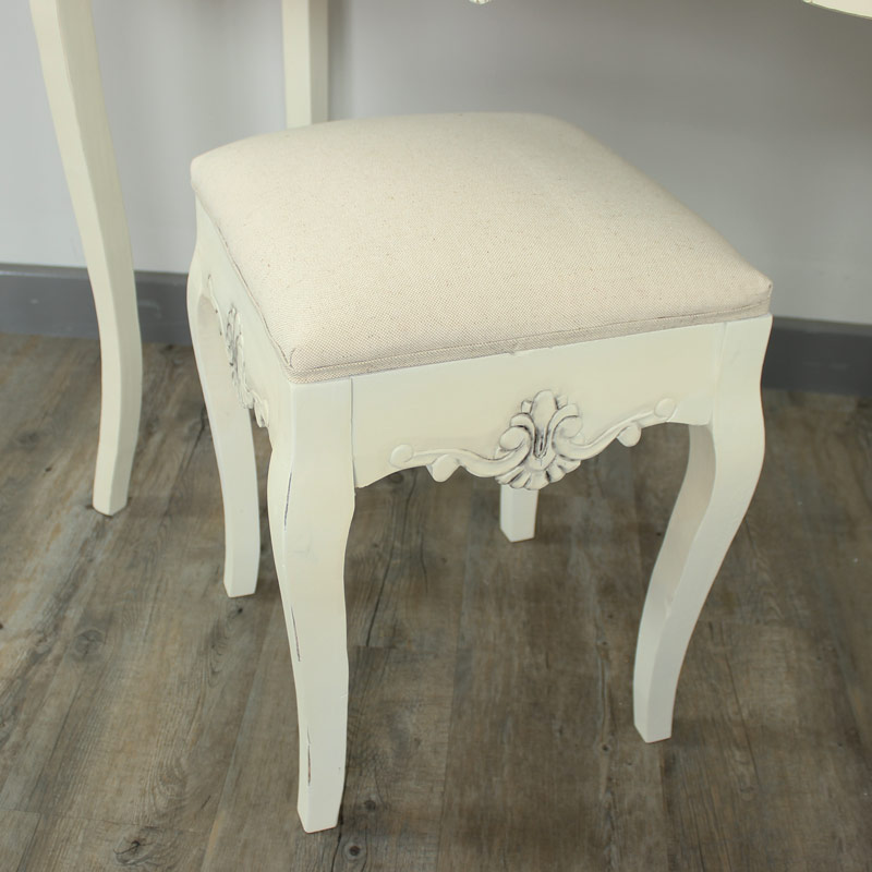 Belfort Range - Cream Padded Dressing Table Stool