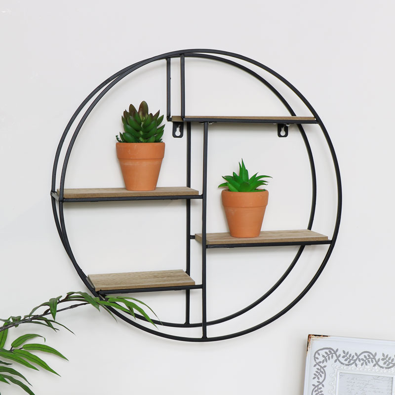 Black Round Wall Shelf : Both stylish and practical this will make a ...