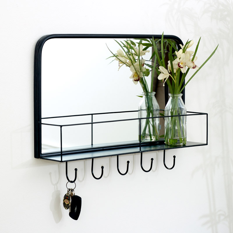 mirror shelves for wall