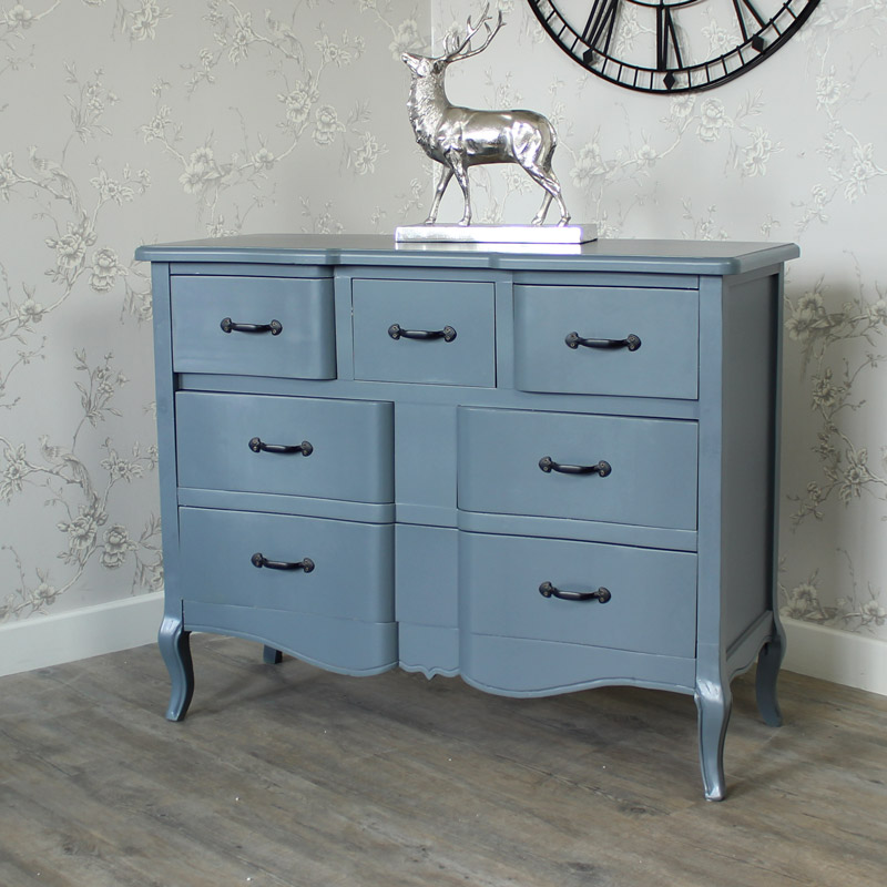 Boudoir Grey Range - Five Drawer Chest of Drawers