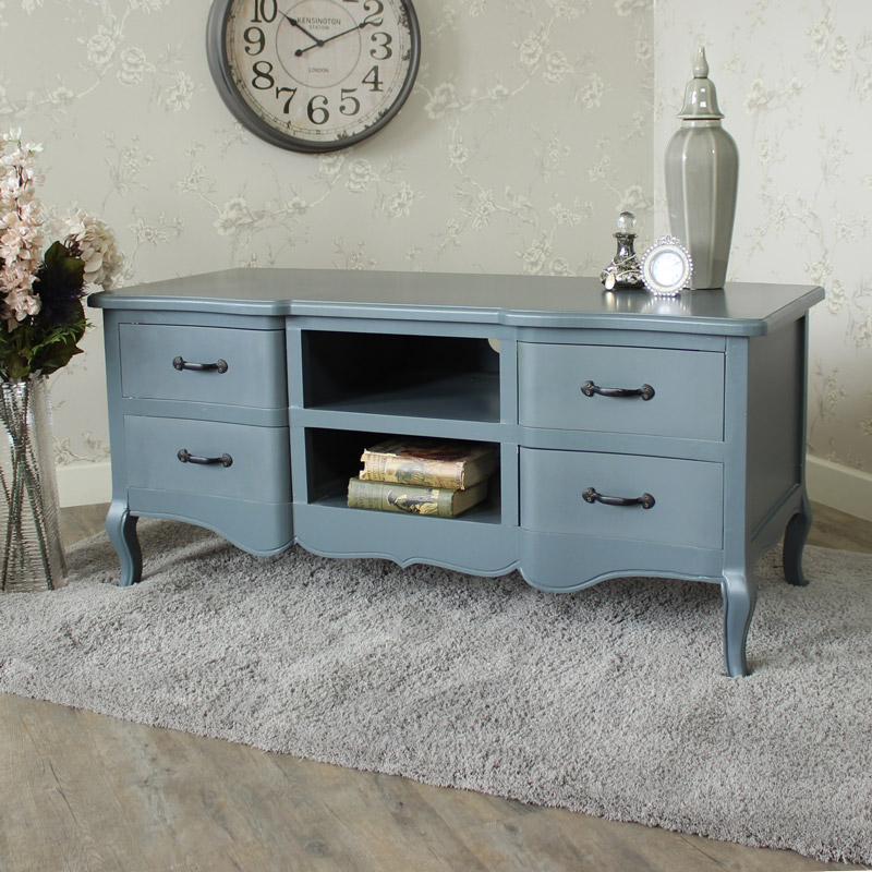 Boudoir Grey Range - Large TV Cabinet with Drawers