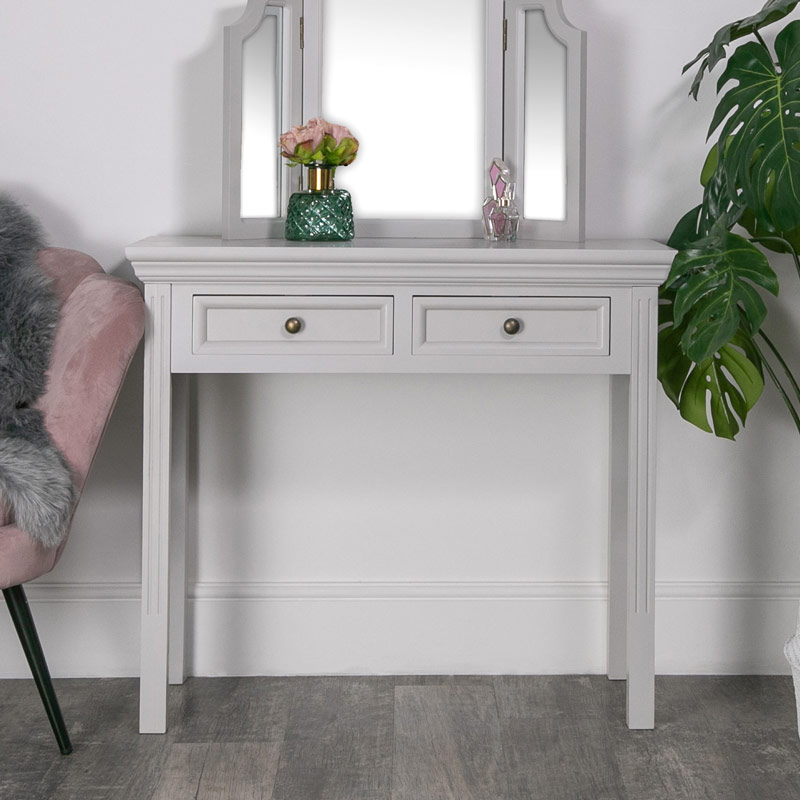 Grey Console/Dressing Table - Daventry Dove-Grey Range SECONDS ITEM