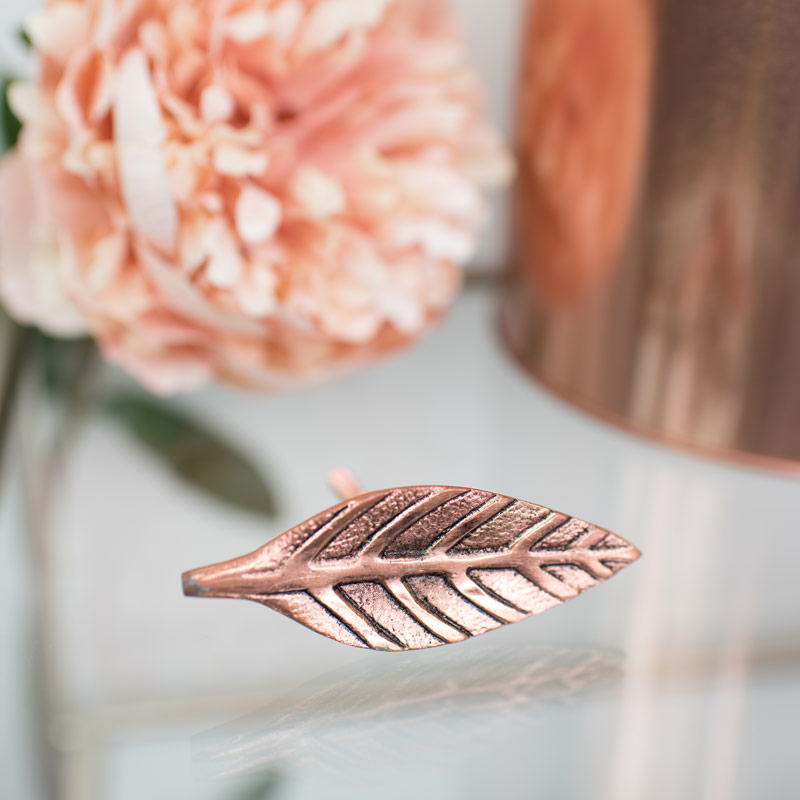 Copper Leaf Drawer Knob