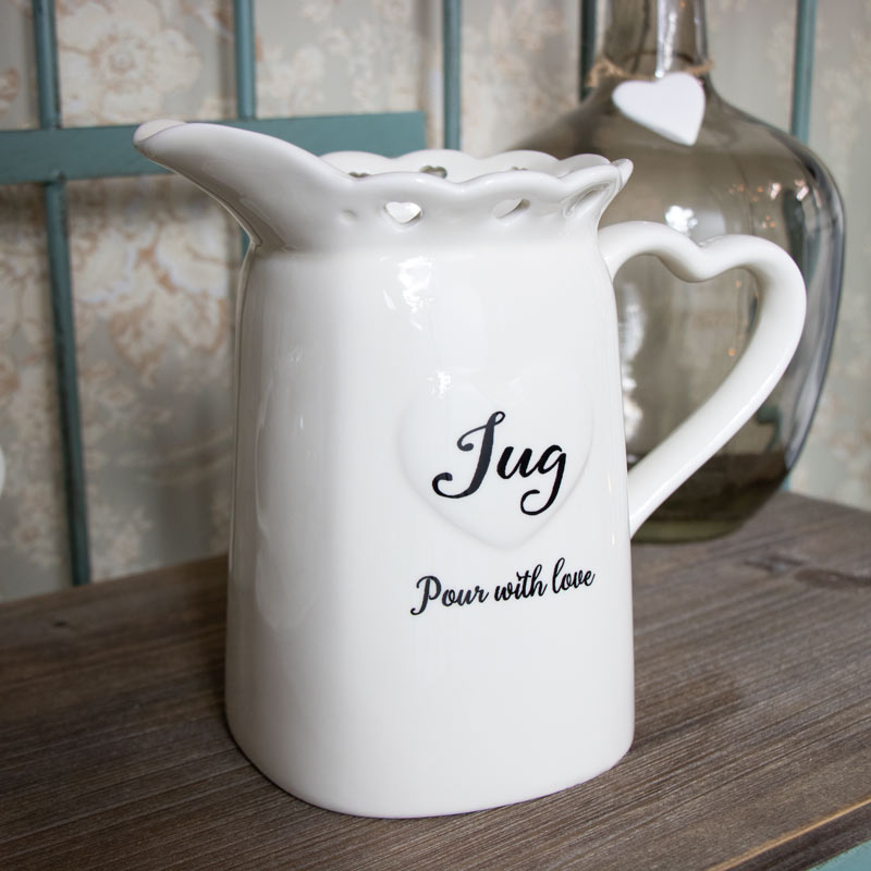 Cream Heart Milk Jug