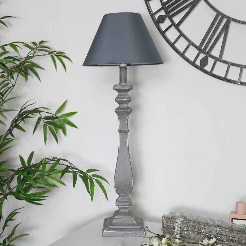 Curved Table Lamp - Grey