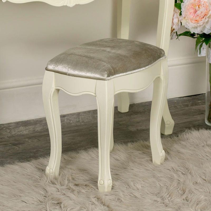Cream Dressing Table Stool - Elise Cream Range 42cm x 44cm